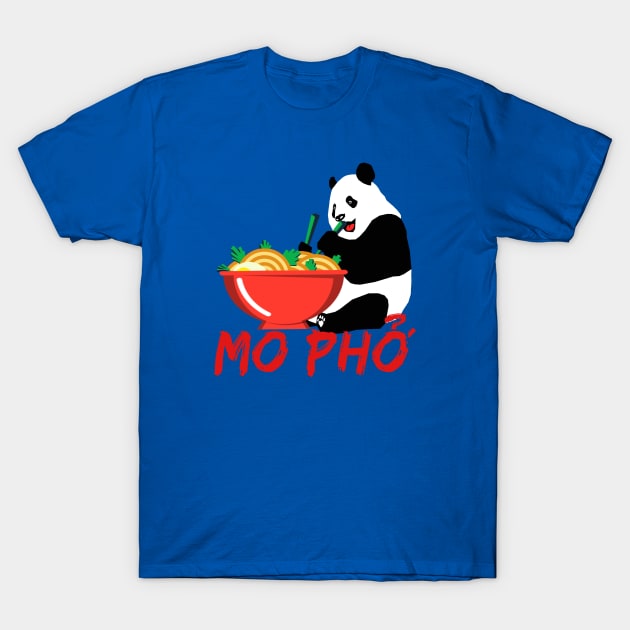 Mo Pho Panda Ramen Noodles T-Shirt by LefTEE Designs